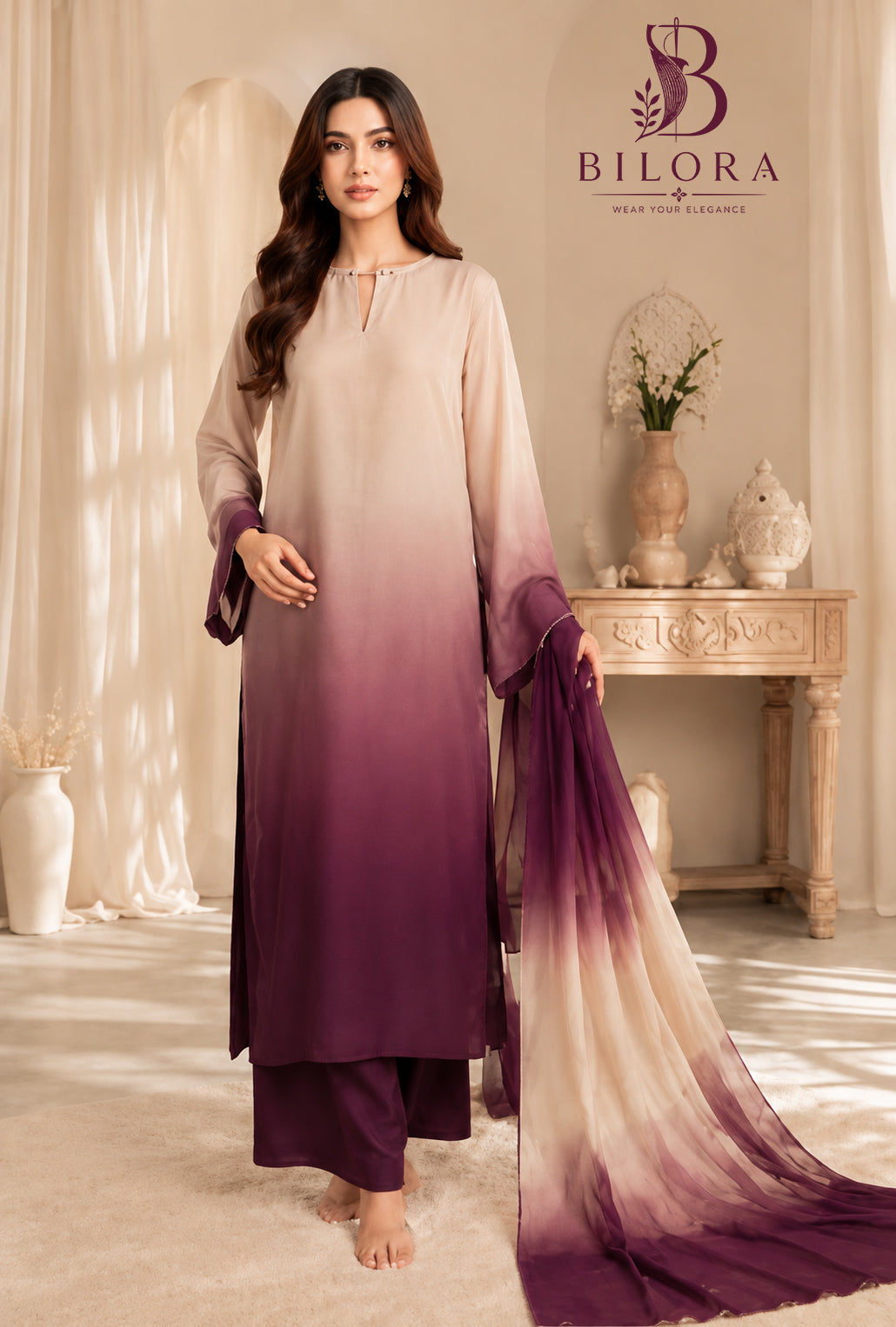 Gulnaar | 3-Piece Unstitched Suit